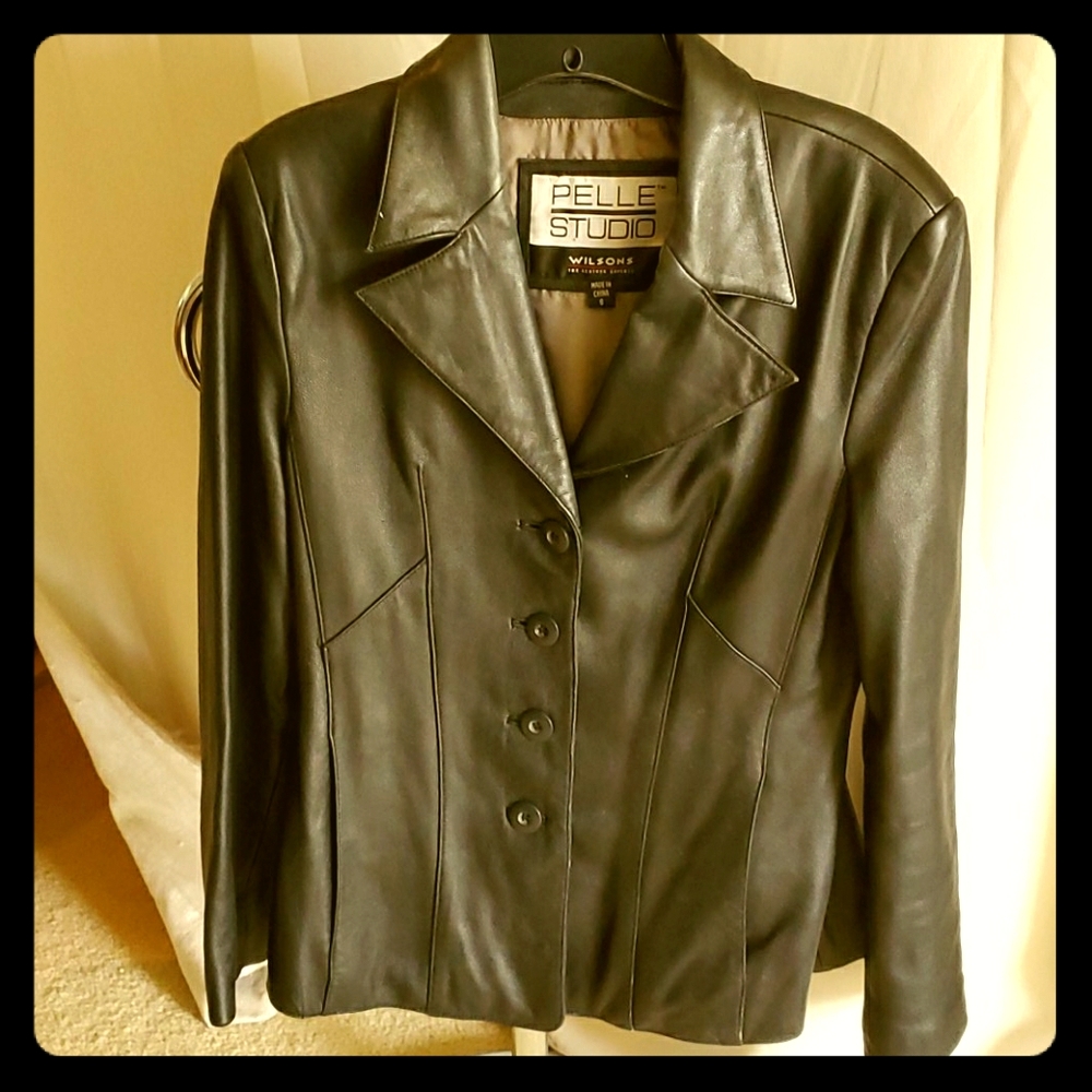 Leather coat